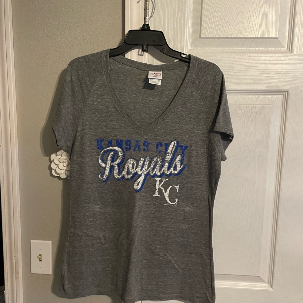 Kansas City Royals Gray V-Neck T-Shirt